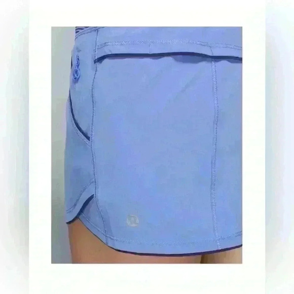 Lululemon Free Reign Short, size 8, color Lullaby Blue Black, Inseam 3.5” - Picture 3 of 16
